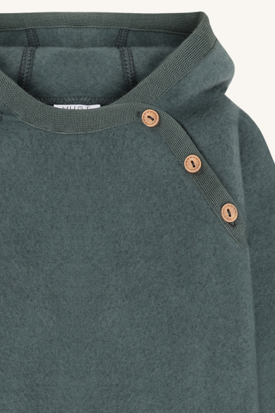 Hust&Claire - HCMevi Hood Wool/ Wollfleeceoverall Balsam/green